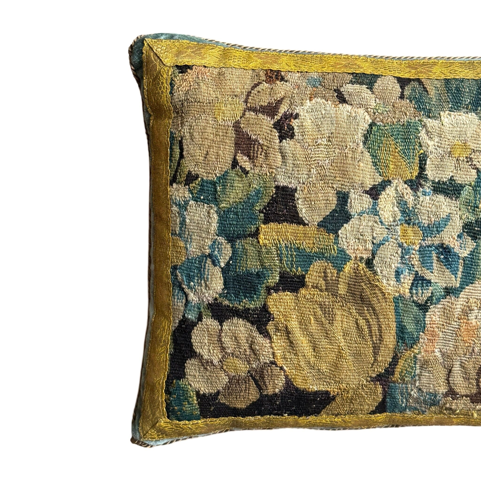 Antique Flemish Tapestry Fragment (#T132123B | 20 x 14”) Pillows B. Viz Design 