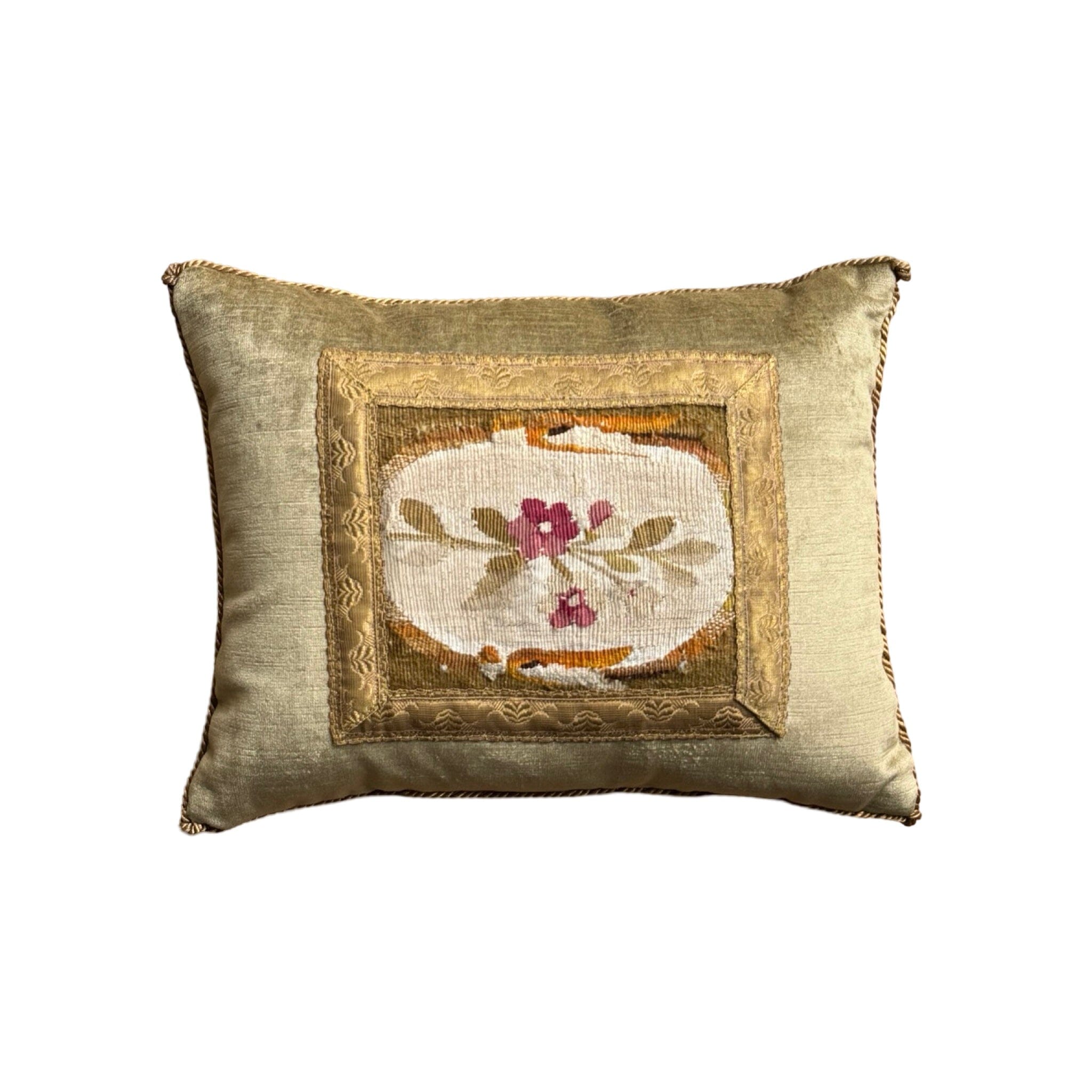 Antique French Tapestry Fragment (#T070824A&B | 11 x 14") New Pillows B. Viz Design 