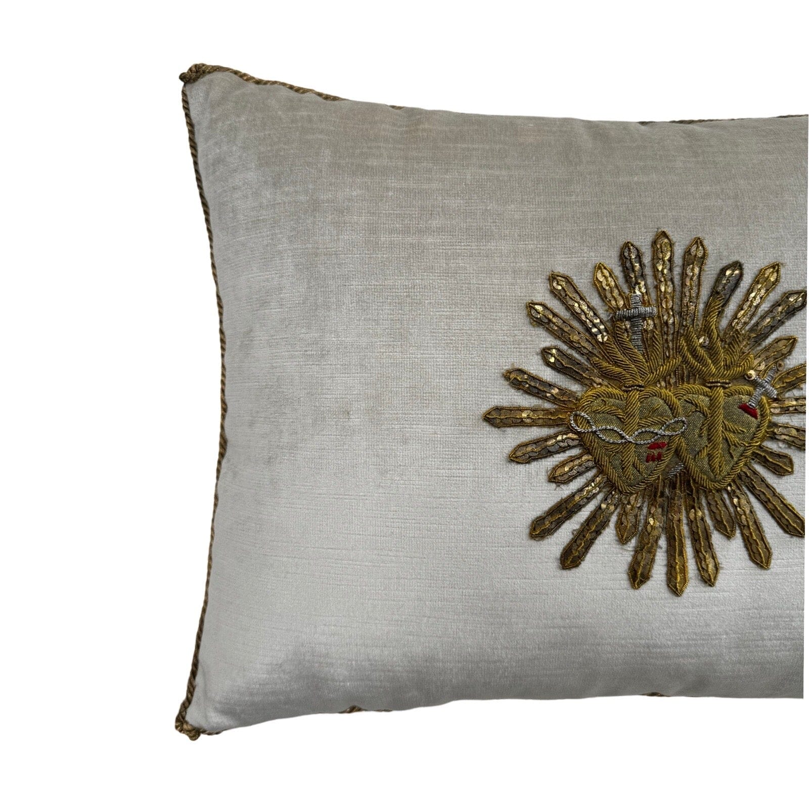 Antique Gold and Silver Ecclesiastic Applique (#E051724 | 13"x 17") New Pillow B. Viz Design 