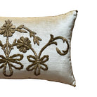 Antique Ottoman Empire Gold Metallic Embroidery (#E030424 | 13 x 22.5") New Pillows B. Viz Design 