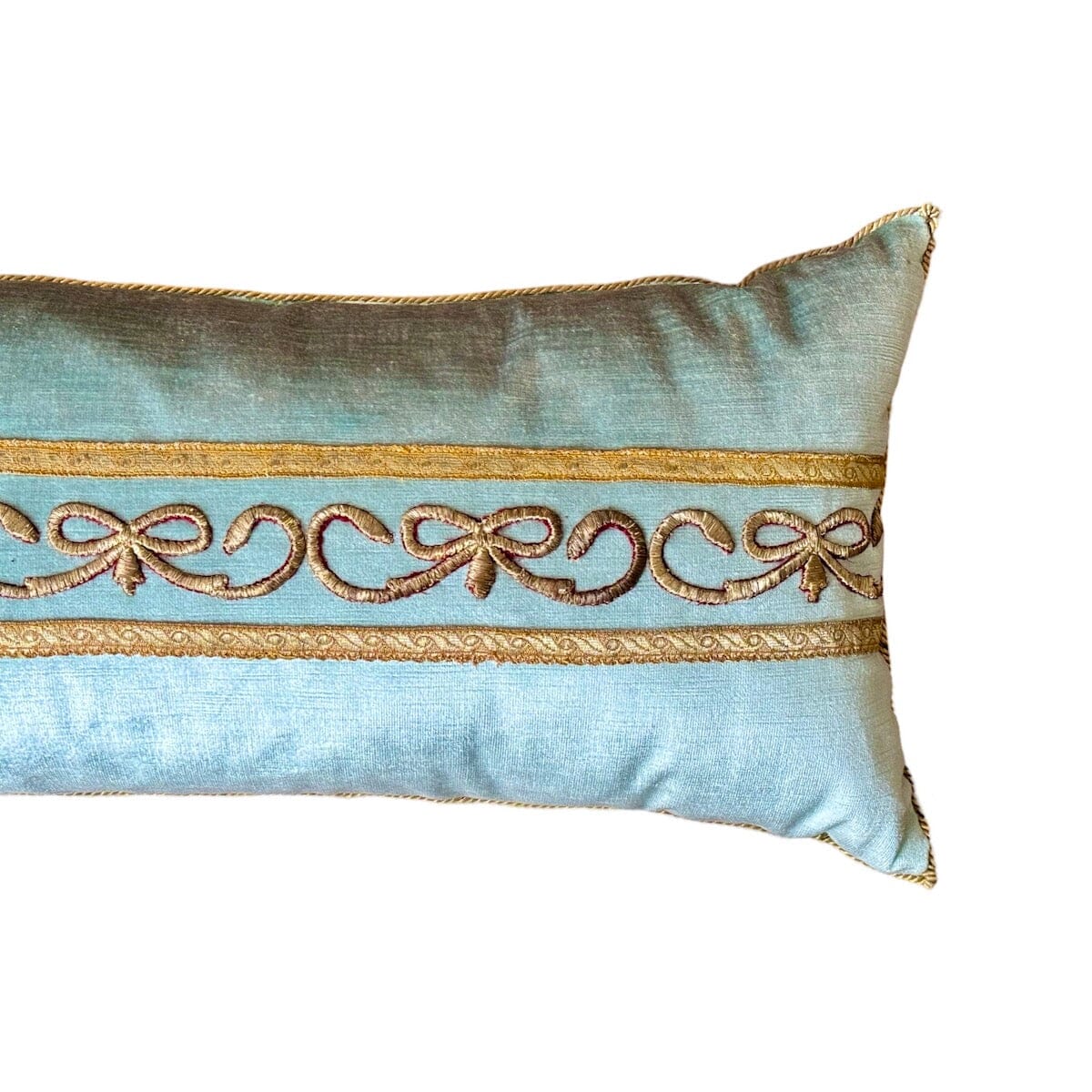 Antique Ottoman Empire Gold Metallic Embroidery (#E051624 | 12.5 x 39.5") New Pillows B. Viz Design 