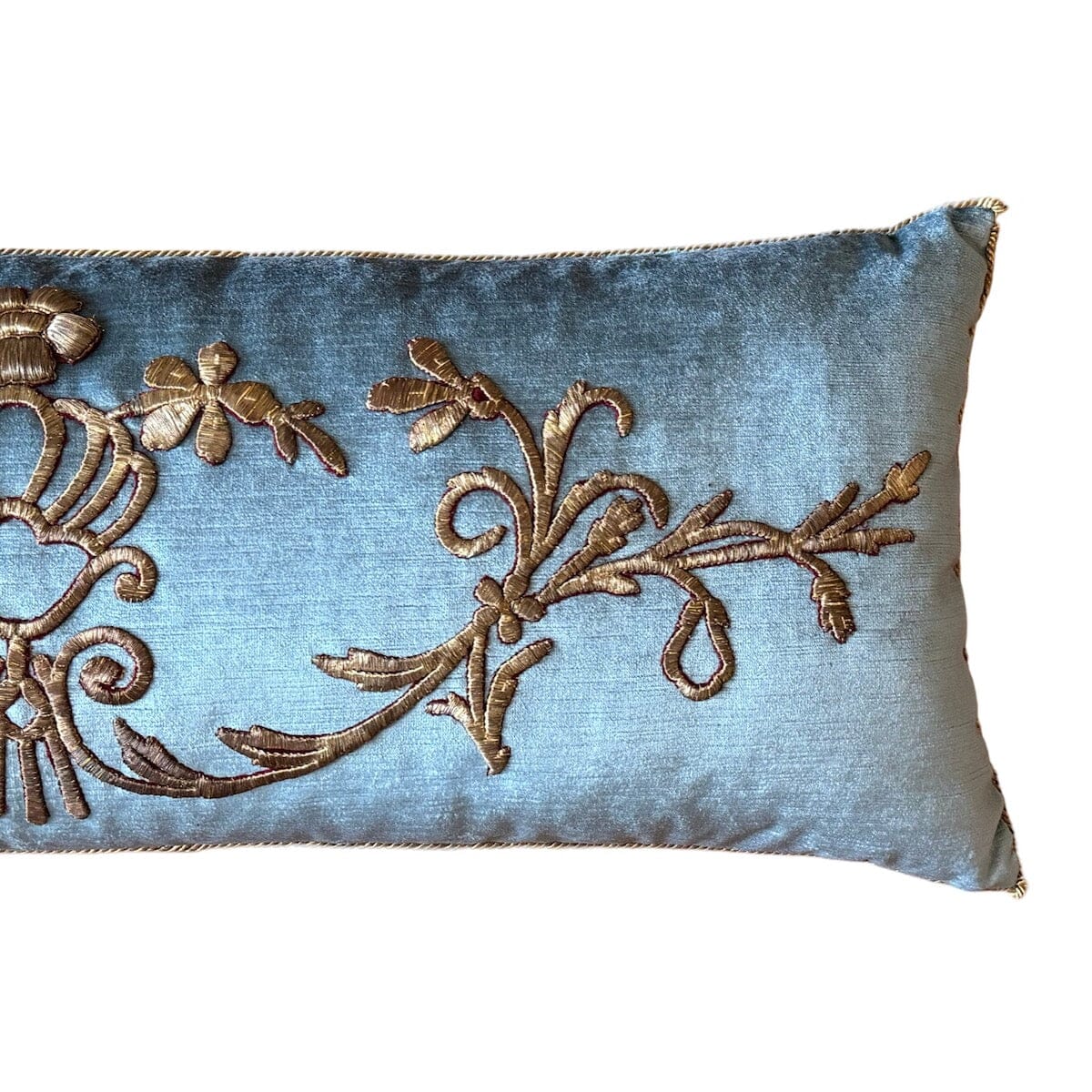 Antique Ottoman Empire Gold Metallic Embroidery (#E131523 | 14 x 36") New Pillows B. Viz Design 