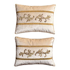 Antique Ottoman Empire Gold Metallic Embroidery on Vanilla Velvet (#E101224 A&B | 16 x 12") Pillow Pair B. Viz Design 