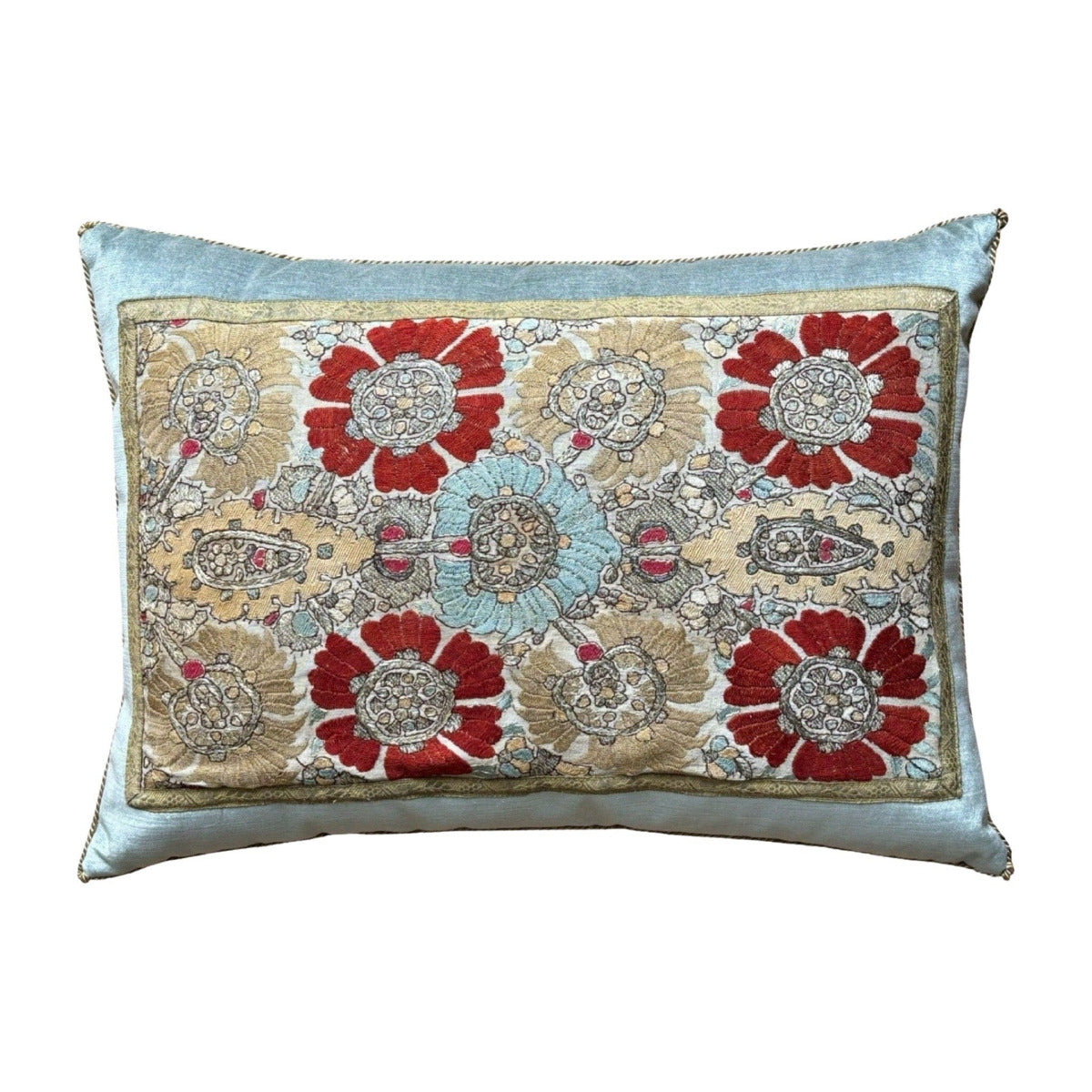 Antique Ottoman Empire Metallic and Silk Embroidery (#E121723 | 16 x 22") New Pillows B. Viz Design 