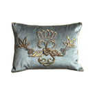 Antique Ottoman Empire Raised Gold and Silver Metallic Embroidery (#E010925 | 14" x 19") New Pillows B. Viz Design 