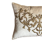 Antique Ottoman Empire Raised Gold Embroidery (#E010226 | 15" x 21") New Pillows B. Viz Design 