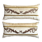 Antique Ottoman Empire Raised Gold Embroidery (#E042725A&B | 12 x 26") New Pillows B. Viz Design 