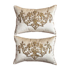 Antique Ottoman Empire Raised Gold Embroidery (#E062225A&B | 13" x 19") New Pillows B. Viz Design 