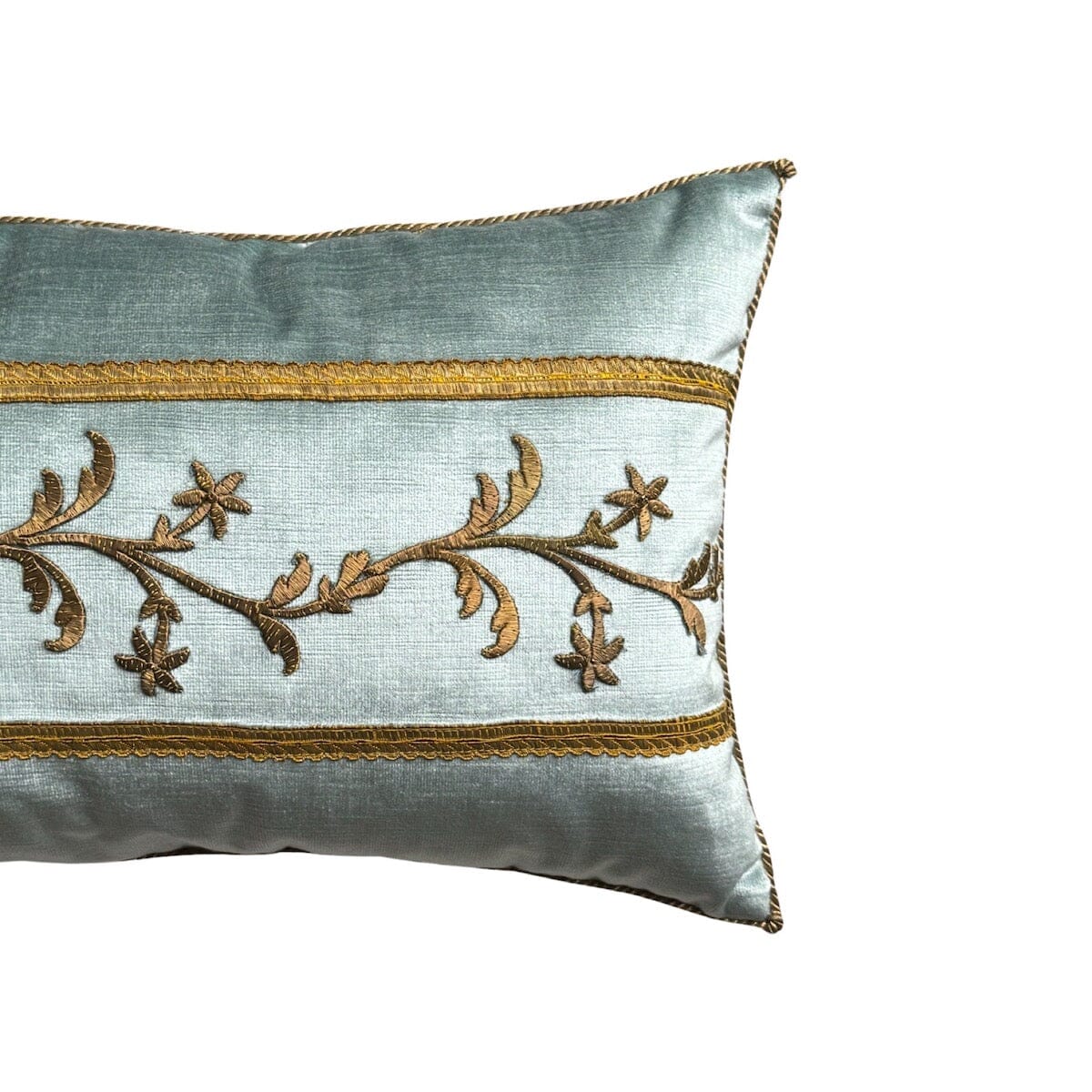 Antique Ottoman Empire Raised Gold Embroidery (#E122423 | 12 x 18.5") New Pillows B. Viz Design 