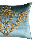 Antique Ottoman Empire Raised Gold Metallic Embroidery (#E021924A&B | 15 x 19") New Pillows B. Viz Design 