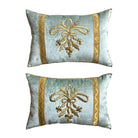 Antique Ottoman Empire Raised Gold Metallic Embroidery (#E030525A&B | 13 x 19.5") New Pillows B. Viz Design 
