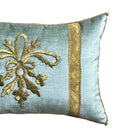 Antique Ottoman Empire Raised Gold Metallic Embroidery (#E030525A&B | 13 x 19.5") New Pillows B. Viz Design 