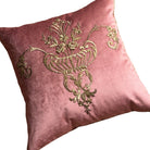 Antique Ottoman Empire Raised Gold Metallic Embroidery (#E030926A&B | 22" x 22") New Pillows B. Viz Design 