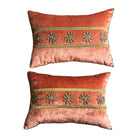 Antique Ottoman Empire Raised Gold Metallic Embroidery (#E050125A&B | 13 x 19") New Pillows B. Viz Design 