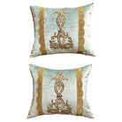 Antique Ottoman Empire Raised Gold Metallic Embroidery (#E050825A&B | 16 x 19") New Pillows B. Viz Design 