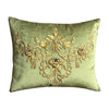 Antique Ottoman Empire Raised Gold Metallic Embroidery (#E120223A&B| 18 x21.75") New Pillows B. Viz Design 