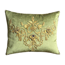 Antique Ottoman Empire Raised Gold Metallic Embroidery (#E120223A&B| 18 x21.75
