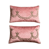 Antique Ottoman Empire Raised Gold Metallic Embroidery (#E122023A&B | 12 x 20") New Pillows B. Viz Design 