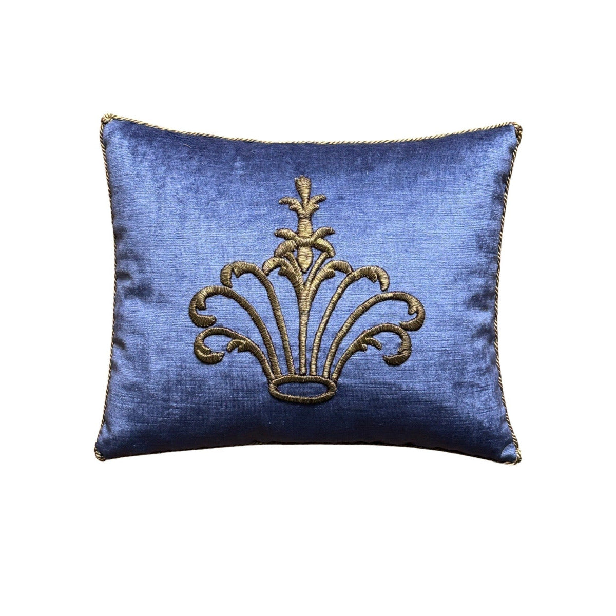 Antique Ottoman Empire Raised Gold Metallic Embroidery (#E131923 | 12X14") New Pillows B. Viz Design 