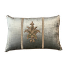 Antique Ottoman Empire Raised Gold Metallic Embroidery on Cape Velvet (#E050926 | 12 x 18") New Pillows B. Viz Design 