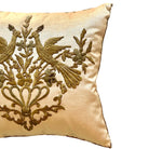 Antique Ottoman Empire Raised Metallic Gold Embroidery (#E060725A&B| 21 x 23") New Pillows B. Viz Design 