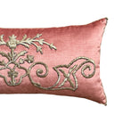 Antique Ottoman Empire Raised Silver Metallic Embroidery (#E020925 | 14 x 28.5") New Pillows B. Viz Design 