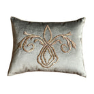 Antique Ottoman Empire Raised Silver Metallic Embroidery (#E030624 | 13 x 17") New Pillows B. Viz Design 