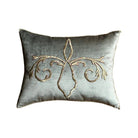 Antique Ottoman Empire Raised Silver Metallic Embroidery (#E050325| 13.5 x 17.5″) New Pillows B. Viz Design 