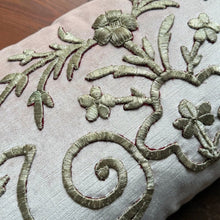 Antique Ottoman Empire Raised Silver Metallic Embroidery (#E121623 | 13 x 25