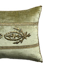 Antique Ottoman Empire Raised Silvery Gold Metallic Embroidery(#E062524 | 12 x 15.5") Pillow B. Viz Design 