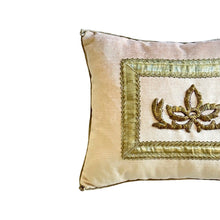 Antique Ottoman Empire Raised Warm Silver Metallic Embroidery (E092423A&B | 12 x 16