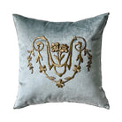 Antique Ottoman Empire Raised Warm Silvery Gold Embroidery (#E050426A&B | 20.5 x 20.5") New Pillows B. Viz Design 