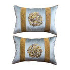 Antique Raised Gold Metallic Embroidery (#E010726A&B | 12 x 18") New Pillows B. Viz Design 