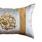 Antique Raised Gold Metallic Embroidery (#E010726A&B | 12 x 18") New Pillows B. Viz Design 