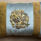 Antique Raised Gold Metallic Embroidery (#E010726A&B | 12 x 18") New Pillows B. Viz Design 