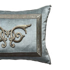 Antique Raised Silver Metallic Embroidery(#E072624 | 12.5 x 17") Pillow B. Viz Design 