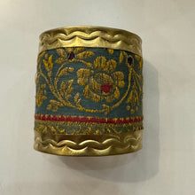 Antique Silk and Gold Metallic Brocade Fragment Cuff