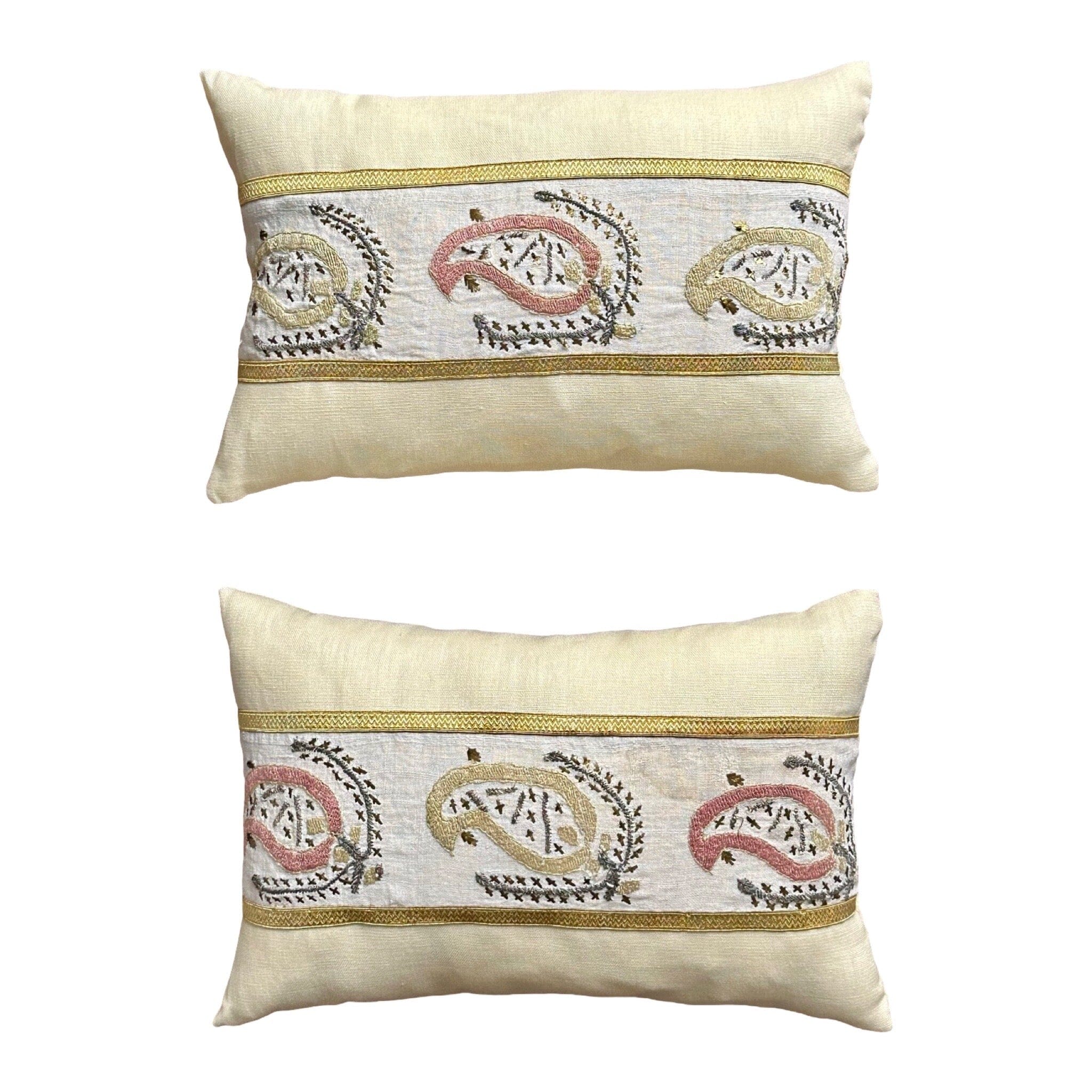 Antique Turkish Towels (#M040624A&B | 11 x16 1/2 ") New Pillows B. Viz Design 