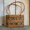 Bali Vine Sewing Basket with Round Weaved Patterns on Side Bag The Winding Road 