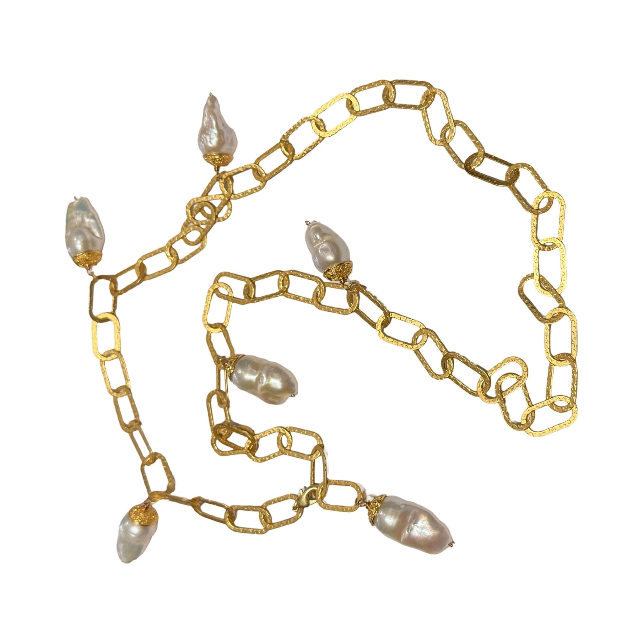 Baroque Pearl Loop Necklace New Jewelry Bittersweet designs 