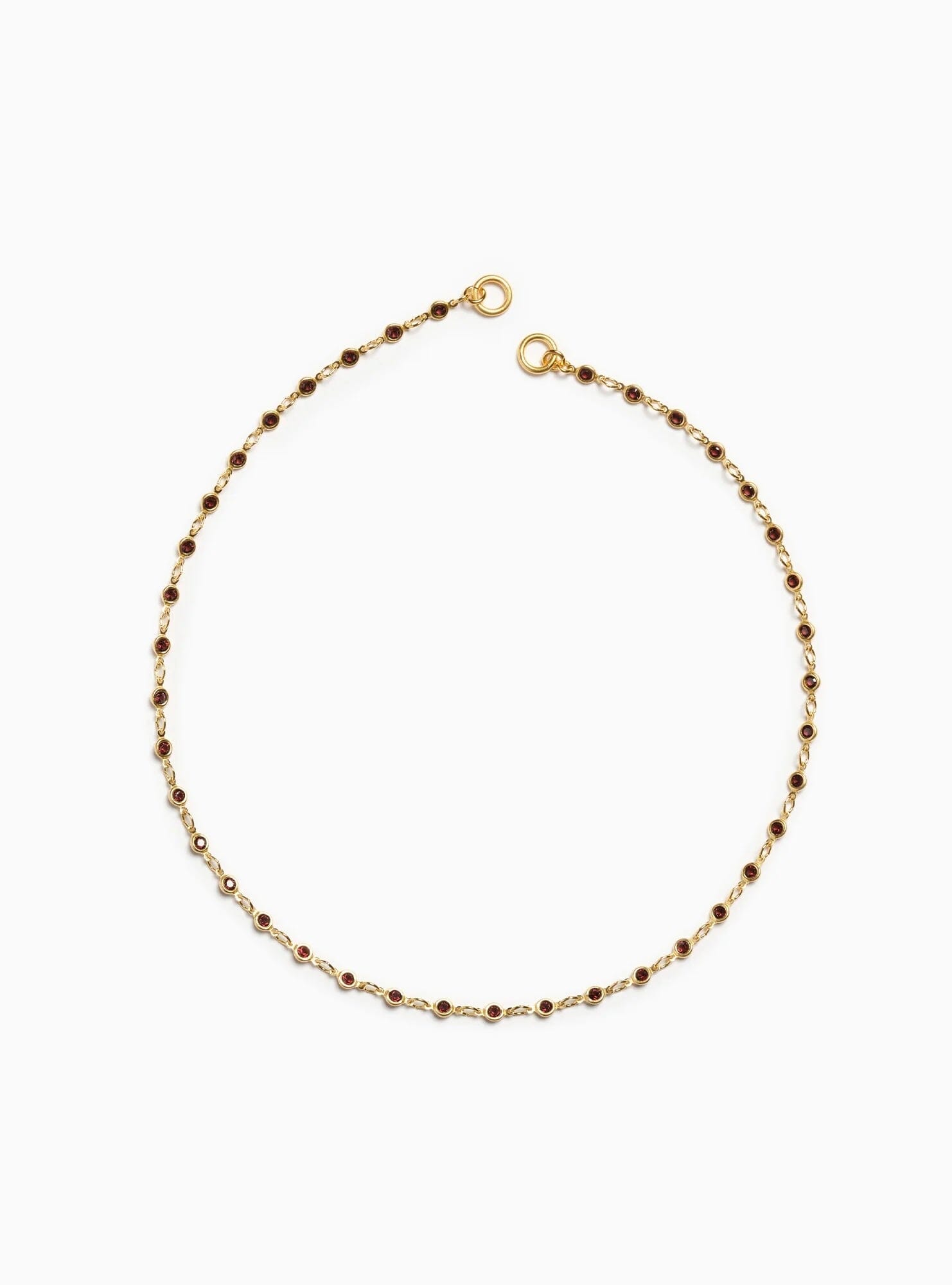 Bezel Chain Connector Necklace, Purple Fallen Aristocrat 