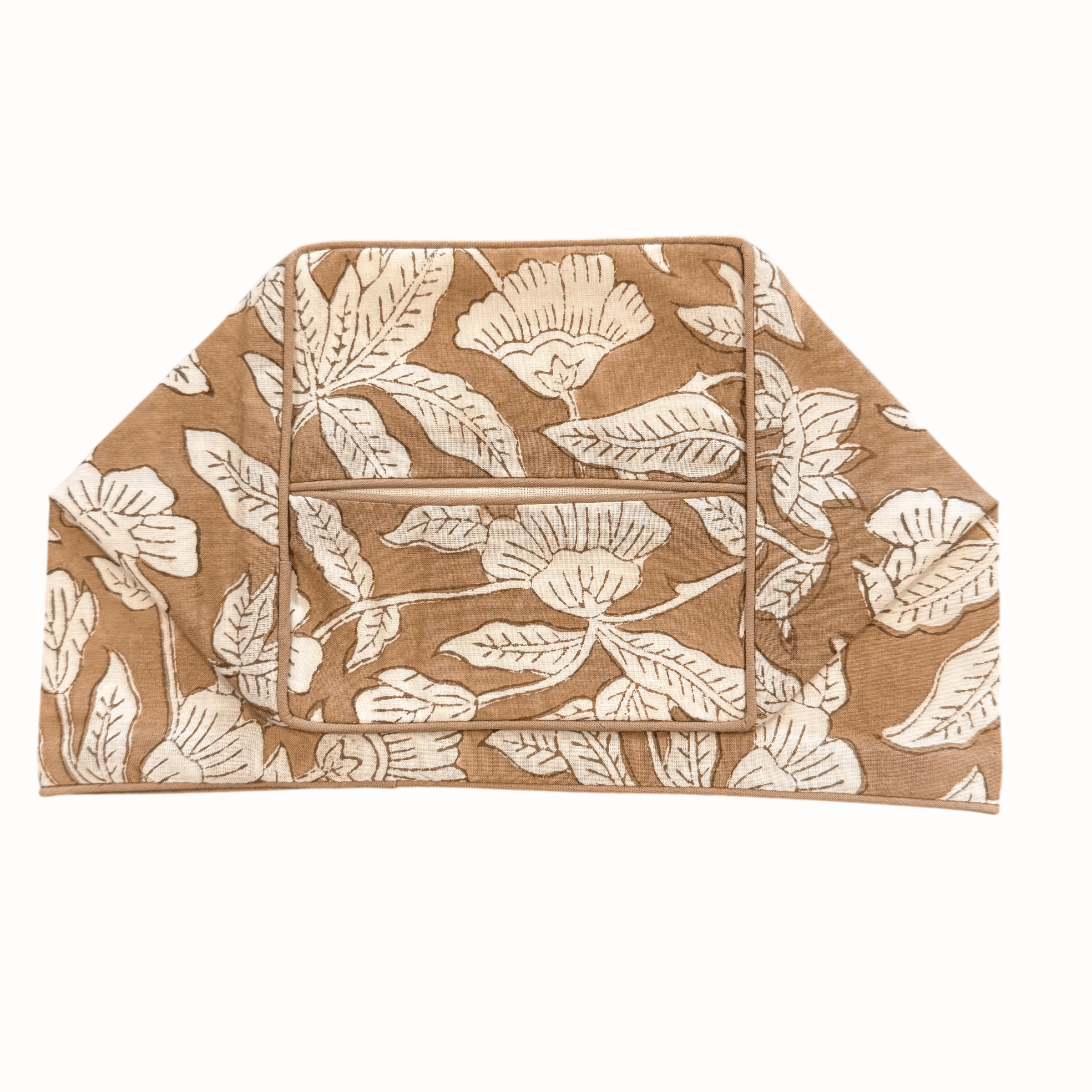 Block Printed Square Tissue Box Cover Tissue Box Cover Fabricraftindia C | Bisque 
