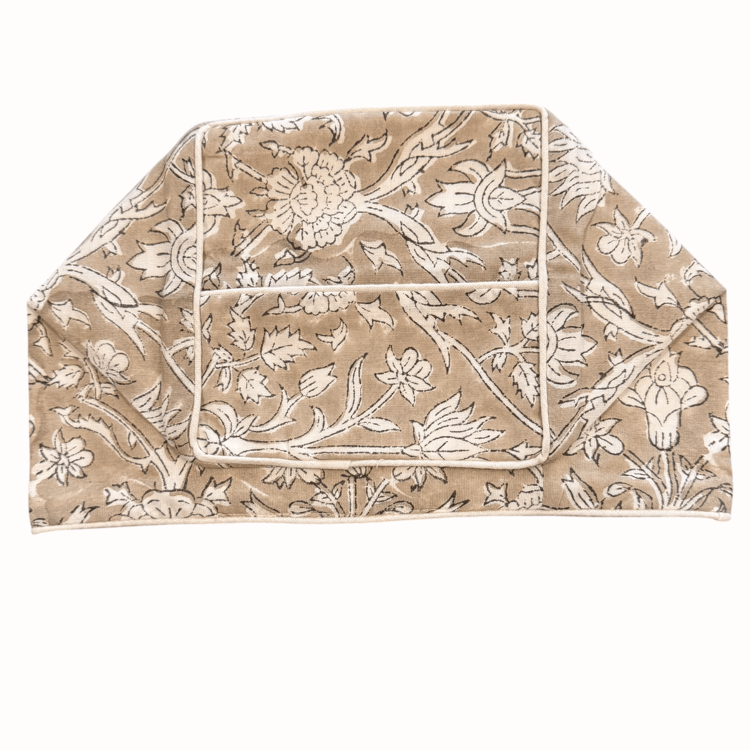Block Printed Square Tissue Box Cover Tissue Box Cover Fabricraftindia F | Beige 
