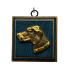 Blue Waxed Frame with Stately Dog (#10926 | 3 1/4 x 1") Objet d'Art Museum Bees 