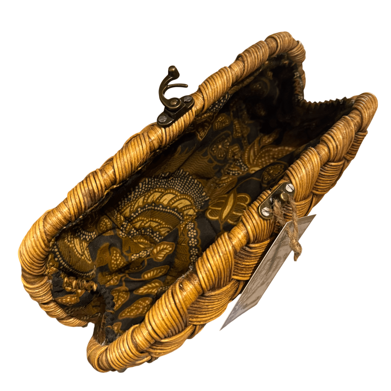 Borneo Wide Weave Rattan Clutch Clutch Bag The Winding Road 