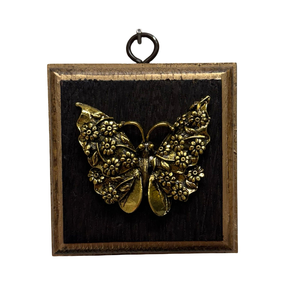 Bourbon Barrel Frame with Butterfly (#10916 | 3 1/4 x 1") Objet d'Art Museum Bees 