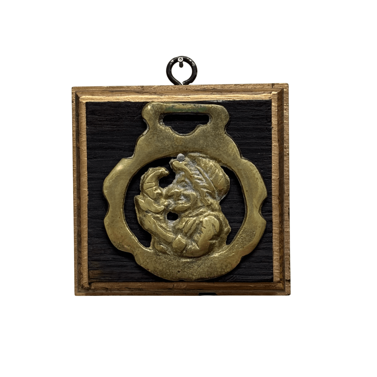 Bourbon Barrel Frame with Horse Brass (#10230 | 4" x 1") Objet d'Art Museum Bees 