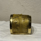 Brass Cuffs Made with Antique Ecclesiastic Vestment Material Bracelet Eyup Gunduz Cuff A 
