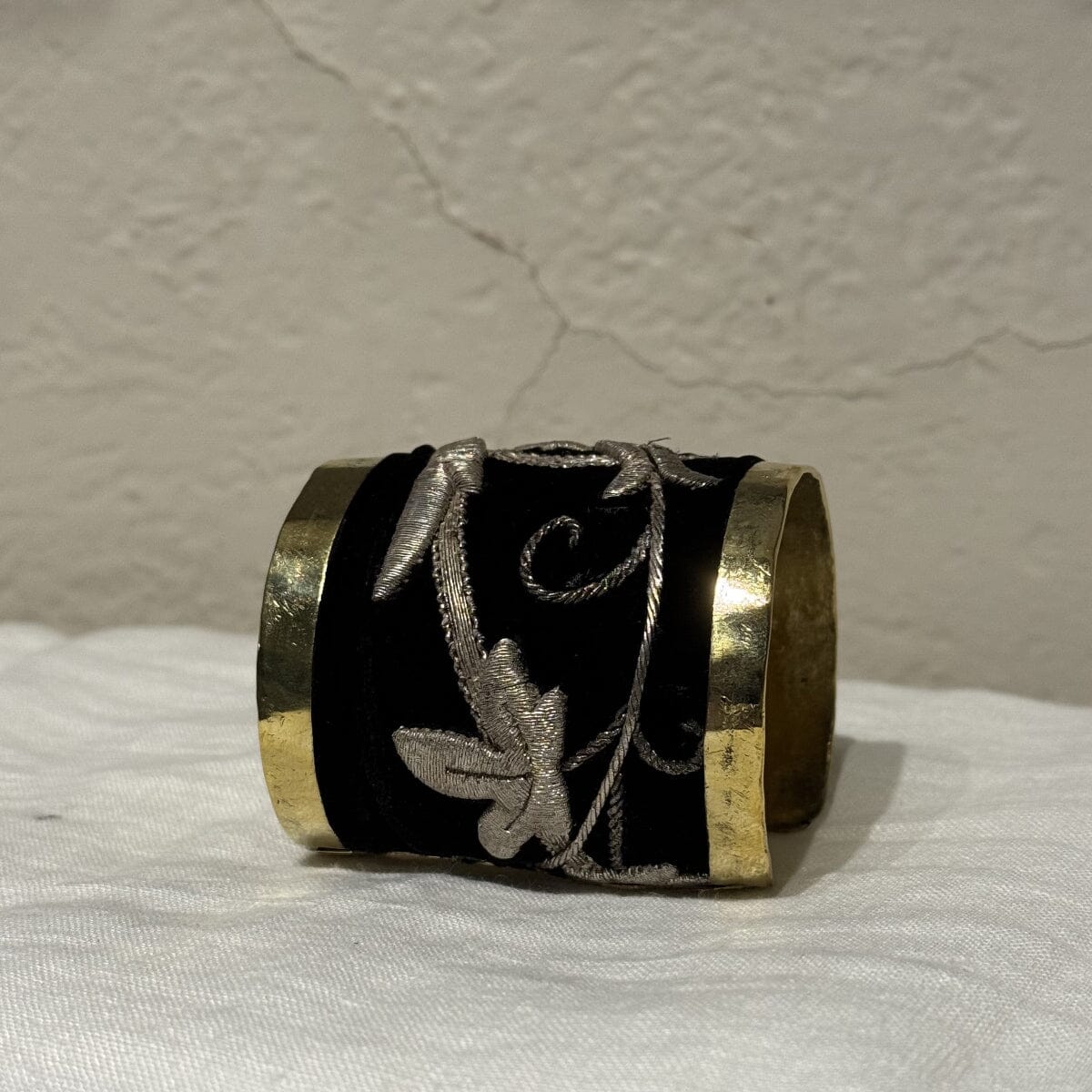 Brass Cuffs Made with Vintage European Embroidery | Assorted Bracelet Eyup Gunduz Cuff A 