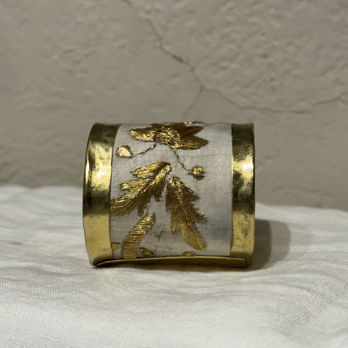 Brass Cuffs Made with Vintage European Embroidery | Assorted Bracelet Eyup Gunduz Cuff B 